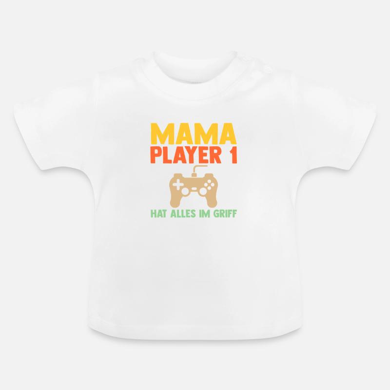 Père Équipe Papa - T-shirt bio col rond Bébé - blanc
