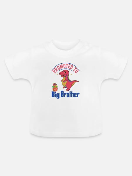 Befördert zu Big Brother Dinosaurs - Baby Bio-T-Shirt mit Rundhals - Weiß