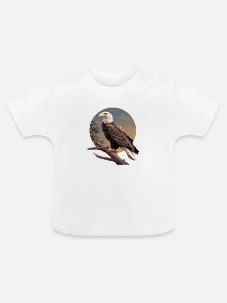 Adler - Baby Bio-T-Shirt mit Rundhals - Weiß