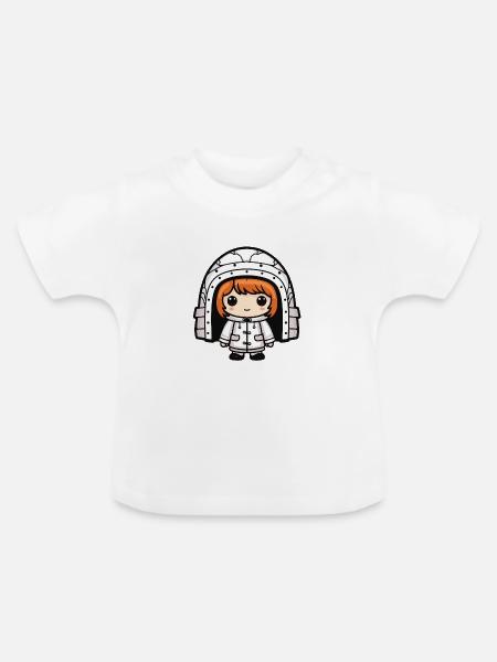 Winter Eskimo Iglu Comic - Baby Bio-T-Shirt mit Rundhals - Weiß
