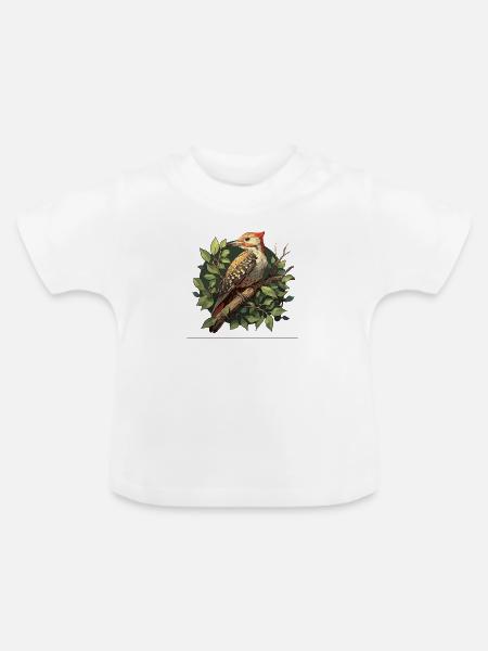 Spechte Specht - Baby Bio-T-Shirt mit Rundhals - Weiß