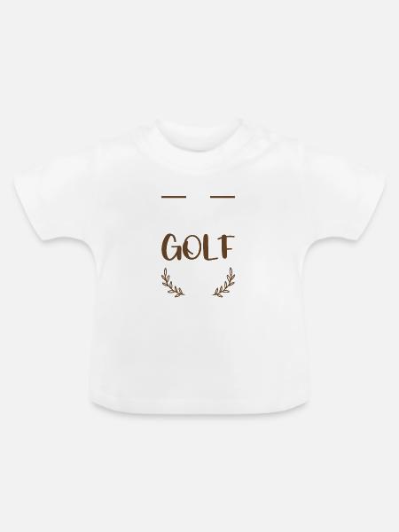 I Love Golf Motiv - Baby Bio-T-Shirt mit Rundhals - Weiß