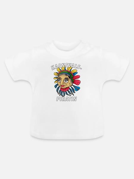 KARNEVALS PIRATIN - Baby Bio-T-Shirt mit Rundhals - Weiß