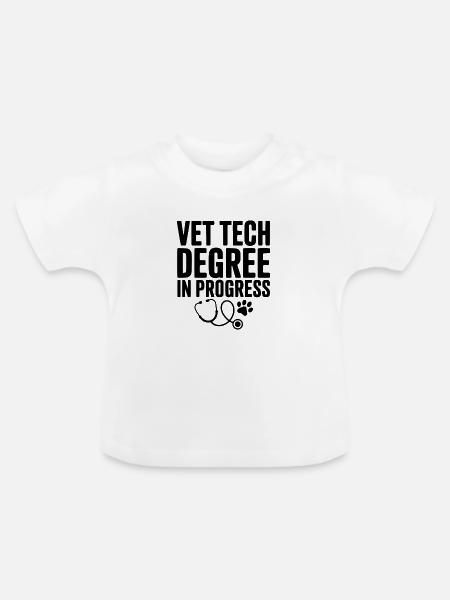 Studium der Veterinärtechnik in Arbeit - Baby Bio-T-Shirt mit Rundhals - Weiß