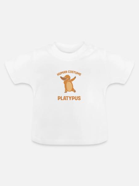Schnabeltier - Baby Bio-T-Shirt mit Rundhals - Weiß