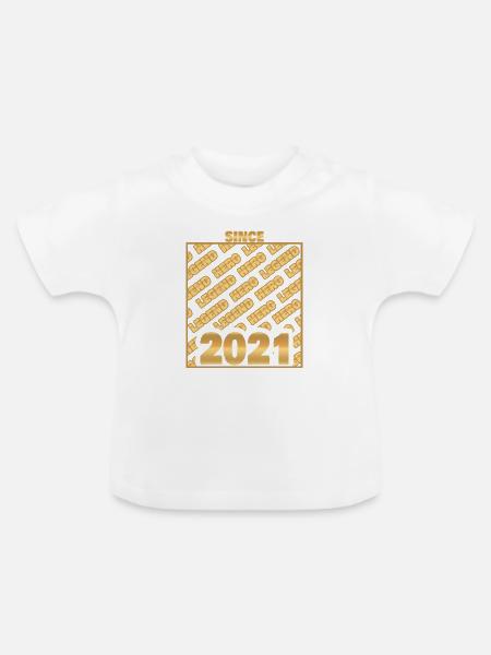 2021 - Baby Bio-T-Shirt mit Rundhals - Weiß