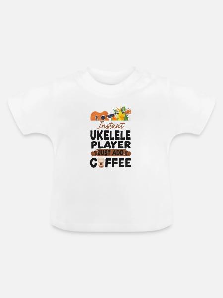 Hawaiian Ukulele Uke Coffee - Baby Bio-T-Shirt mit Rundhals - Weiß
