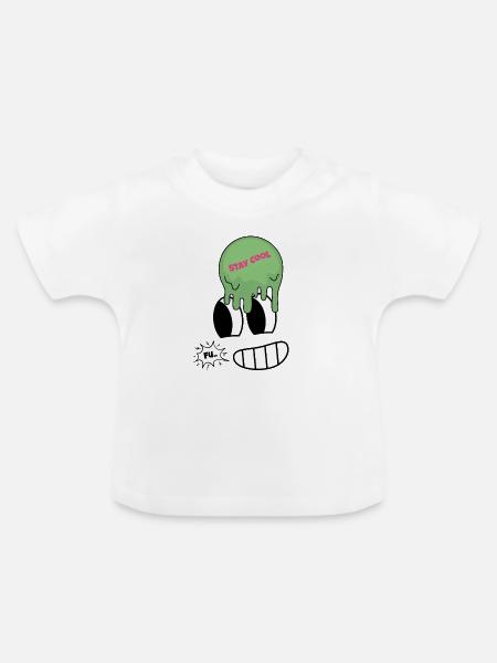 Stay Cool - Baby Bio-T-Shirt mit Rundhals - Weiß
