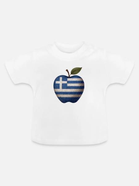 Griechenland - Baby Bio-T-Shirt mit Rundhals - Weiß