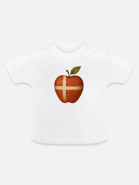 Dänemark - Baby Bio-T-Shirt mit Rundhals - Weiß