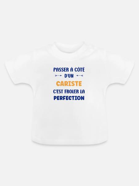 Perfekter Gabelstaplerfahrer in Aktion - Baby Bio-T-Shirt mit Rundhals - Weiß