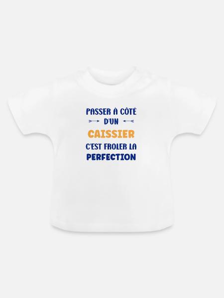 An der Kasse fast perfektioniert - Baby Bio-T-Shirt mit Rundhals - Weiß