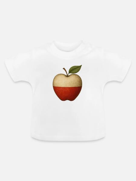 Polen - Baby Bio-T-Shirt mit Rundhals - Weiß