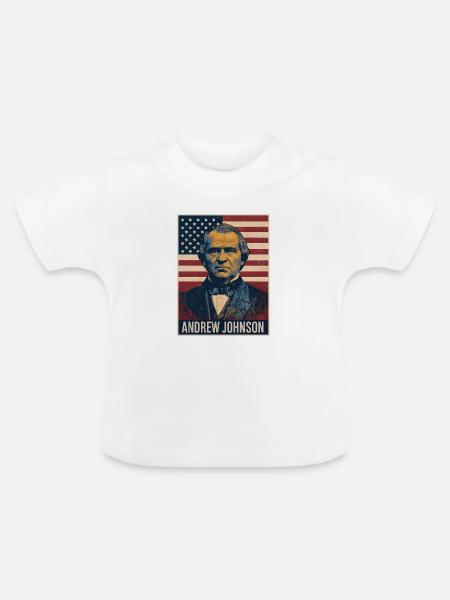 Andrew Johnson Präsident Usa - Baby Bio-T-Shirt mit Rundhals - Weiß