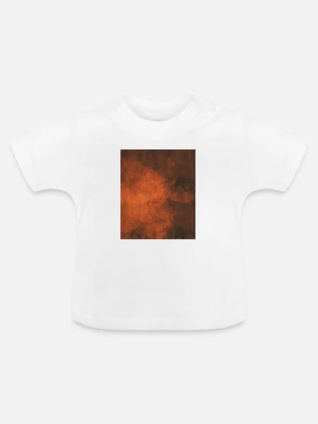 Flammiger Nebel Farbspiel - Baby Bio-T-Shirt mit Rundhals - Weiß