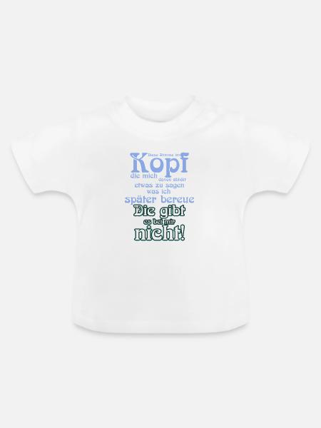 Stimmen im Kopf... - Baby Bio-T-Shirt mit Rundhals - Weiß