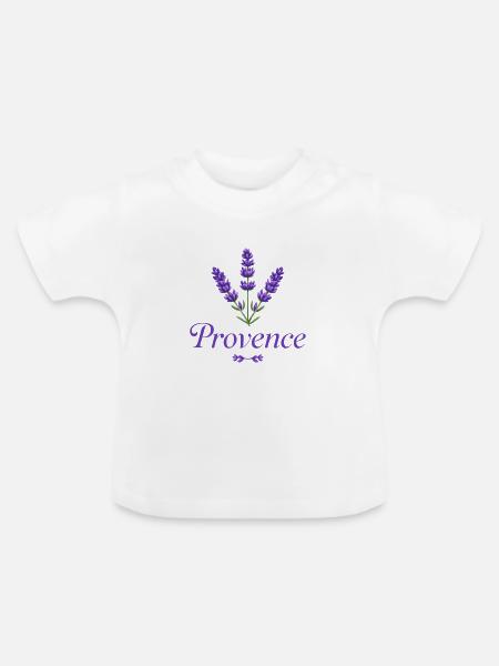 provence_lavance - Baby Bio-T-Shirt mit Rundhals - Weiß