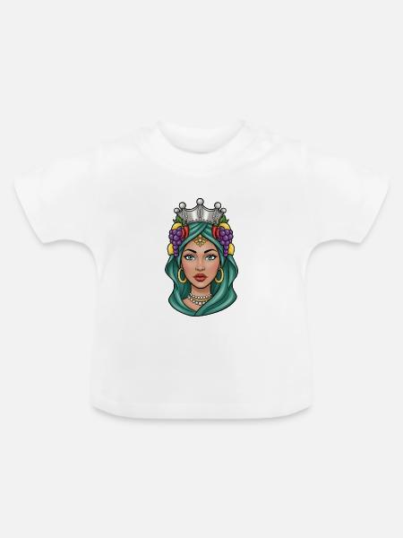 Sizilien Moors Oberhauptfrau Sizilien - Baby Bio-T-Shirt mit Rundhals - Weiß