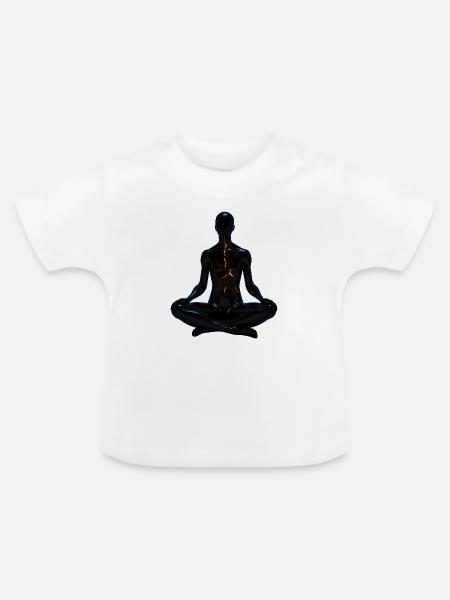 Meditations Design - Baby Bio-T-Shirt mit Rundhals - Weiß