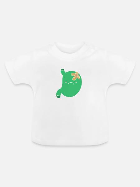 Gastroparese - Baby Bio-T-Shirt mit Rundhals - Weiß