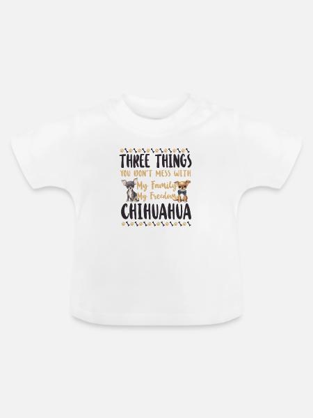 Chihuahua Chihuahueño Three Things - Baby Bio-T-Shirt mit Rundhals - Weiß