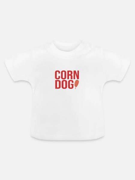 Corn Dog - Baby Bio-T-Shirt mit Rundhals - Weiß