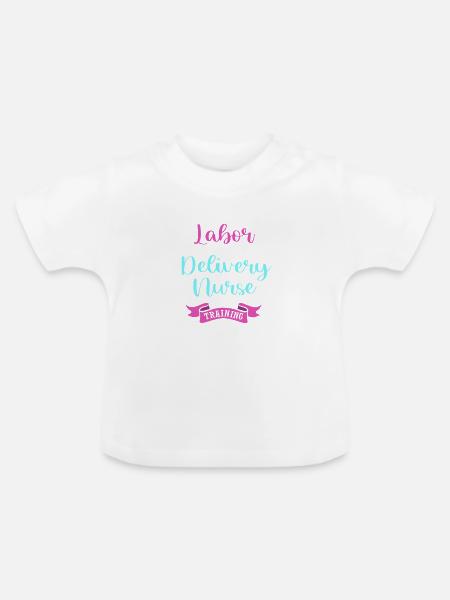 Hebamme Entbindung - Baby Bio-T-Shirt mit Rundhals - Weiß