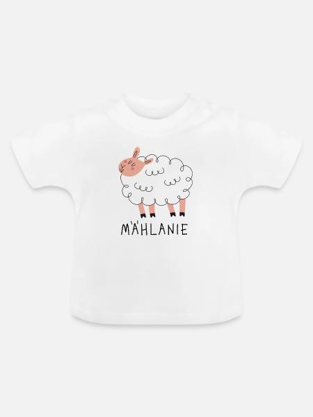 Kuscheliges Wolkenschaf - Baby Bio-T-Shirt mit Rundhals - Weiß
