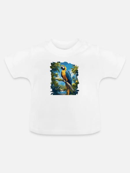 Aras Ara - Baby Bio-T-Shirt mit Rundhals - Weiß