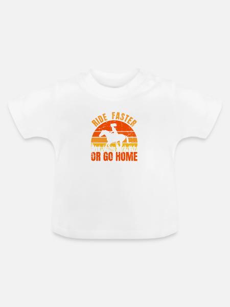 Reiterspruch - Baby Bio-T-Shirt mit Rundhals - Weiß
