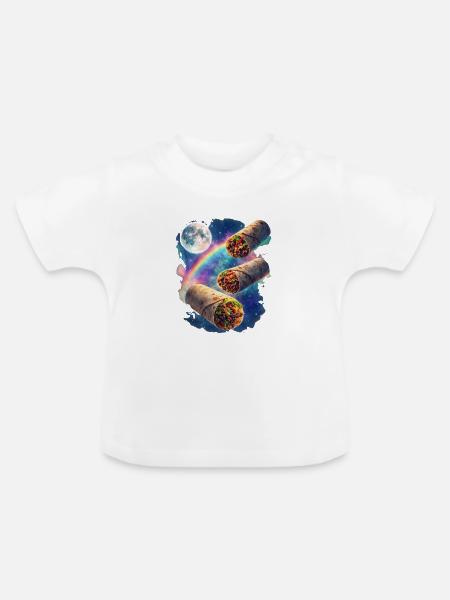 Kosmos Burrito Galaxy - Baby Bio-T-Shirt mit Rundhals - Weiß