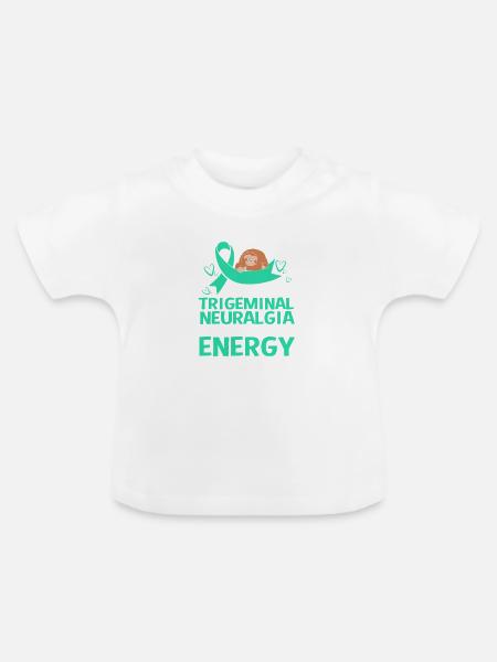 Trigeminusneuralgie - Baby Bio-T-Shirt mit Rundhals - Weiß