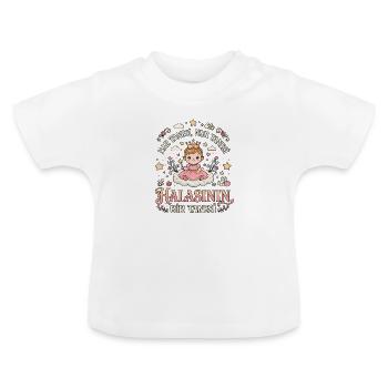 Halasinin Bir Tanesi Baby Prinzessin Design - Baby Bio-T-Shirt mit Rundhals - Weiß - Vorne