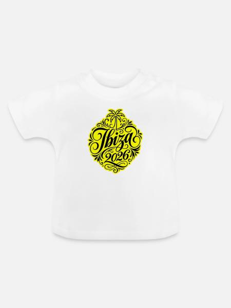 Ibiza 2026 - Baby Bio-T-Shirt mit Rundhals - Weiß
