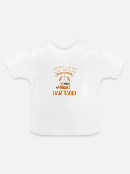 Amateurfunk Daydreams Retro Tee - Baby Bio-T-Shirt mit Rundhals - Weiß
