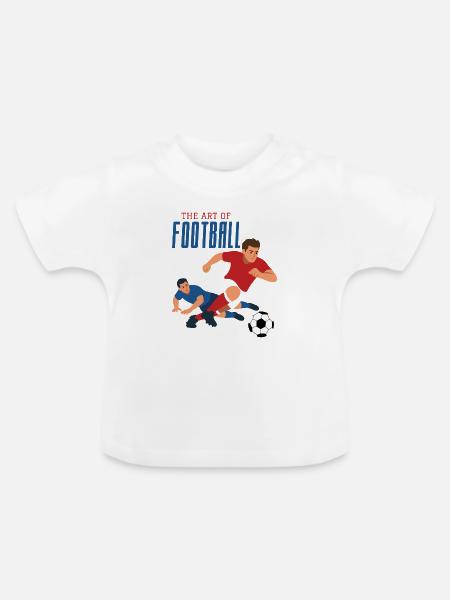 Kunst des Fußballspiels, Dribbling - Baby Bio-T-Shirt mit Rundhals - Weiß