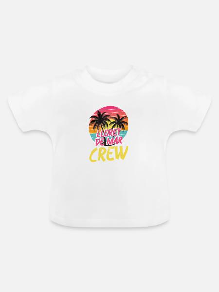 Lloret De Mar Crew - Baby Bio-T-Shirt mit Rundhals - Weiß
