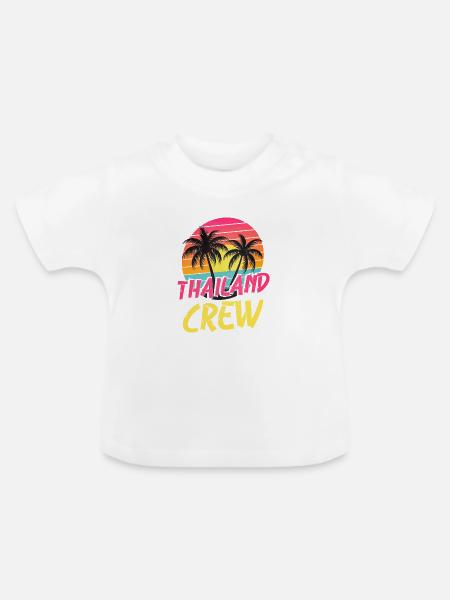 Thailand Crew - Baby Bio-T-Shirt mit Rundhals - Weiß
