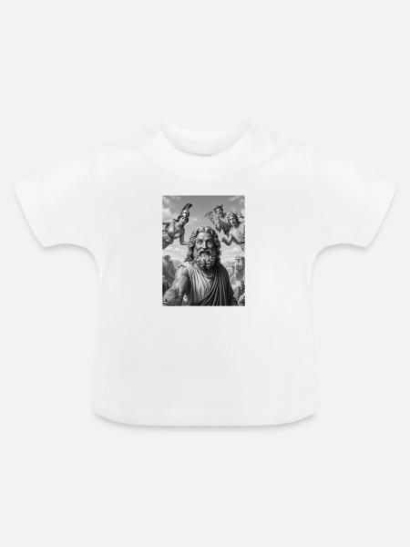 Zeus Selfie mit den Göttern - Baby Bio-T-Shirt mit Rundhals - Weiß