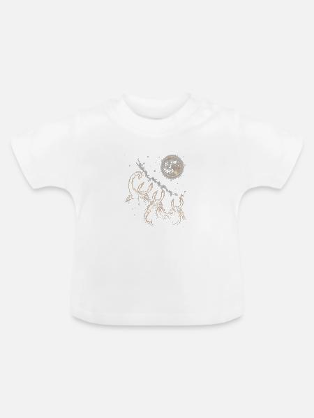 Mondnacht Skorpione - Baby Bio-T-Shirt mit Rundhals - Weiß