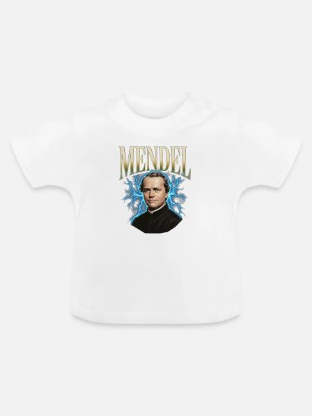 Gregor Mendel Donner - Baby Bio-T-Shirt mit Rundhals - Weiß