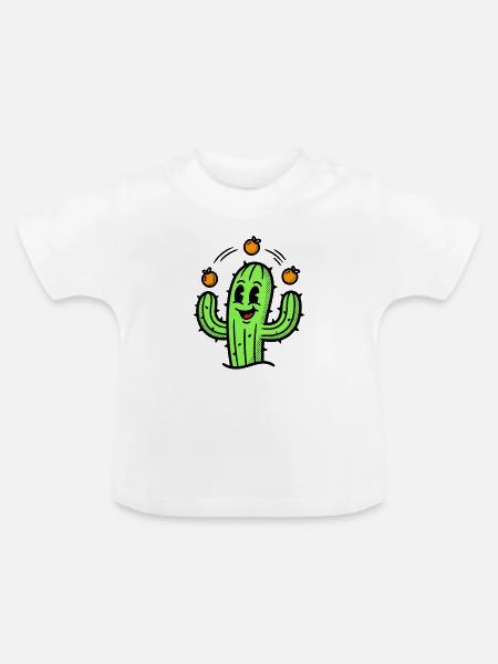 Ein Kaktus mit echtem Talent - Baby Bio-T-Shirt mit Rundhals - Weiß