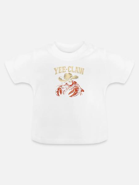 Yee-Claw-Flusskrebse, Cajun-Meeresfrüchte, Flusskr - Baby Bio-T-Shirt mit Rundhals - Weiß