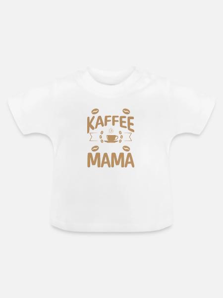 Kaffee Kaffeeliebhaber Mutter Mama - Baby Bio-T-Shirt mit Rundhals - Weiß