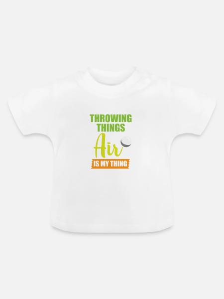 Diskuswurf Diskuswerfen Diskus diskuswerfer - Baby Bio-T-Shirt mit Rundhals - Weiß