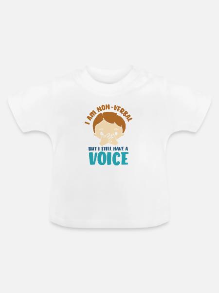 autismus autist asperger syndrom - Baby Bio-T-Shirt mit Rundhals - Weiß