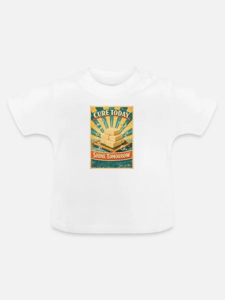 Heute reifen | Seife selber machen - Baby Bio-T-Shirt mit Rundhals - Weiß