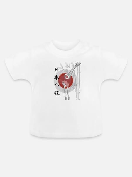 Sushi Lover - Baby Bio-T-Shirt mit Rundhals - Weiß