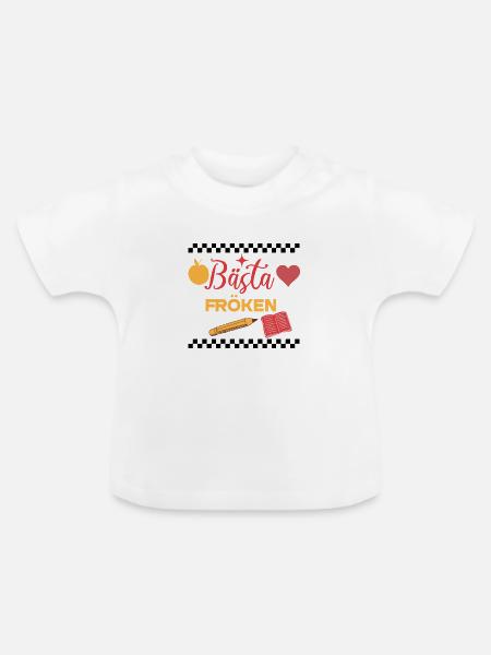 Bästa Fröken: Lärareinspiration - Baby Bio-T-Shirt mit Rundhals - Weiß