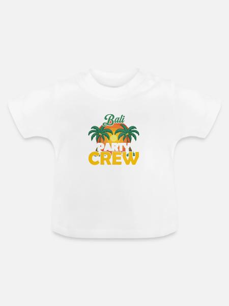 Bali Party Crew - Baby Bio-T-Shirt mit Rundhals - Weiß